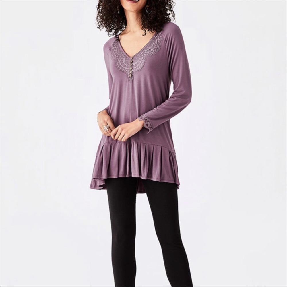 Matilda Jane NWT Seasonal Goods‎ Purple Tunic Top Size XS Soft and Stretchy